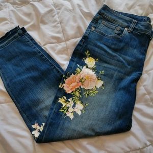 maurices floral print jeans